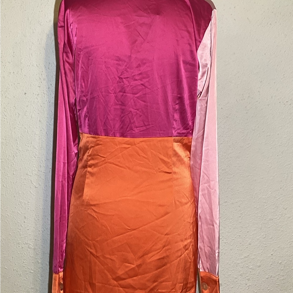 Fashion Nova color block satin mini dress size XL - Picture 6 of 8